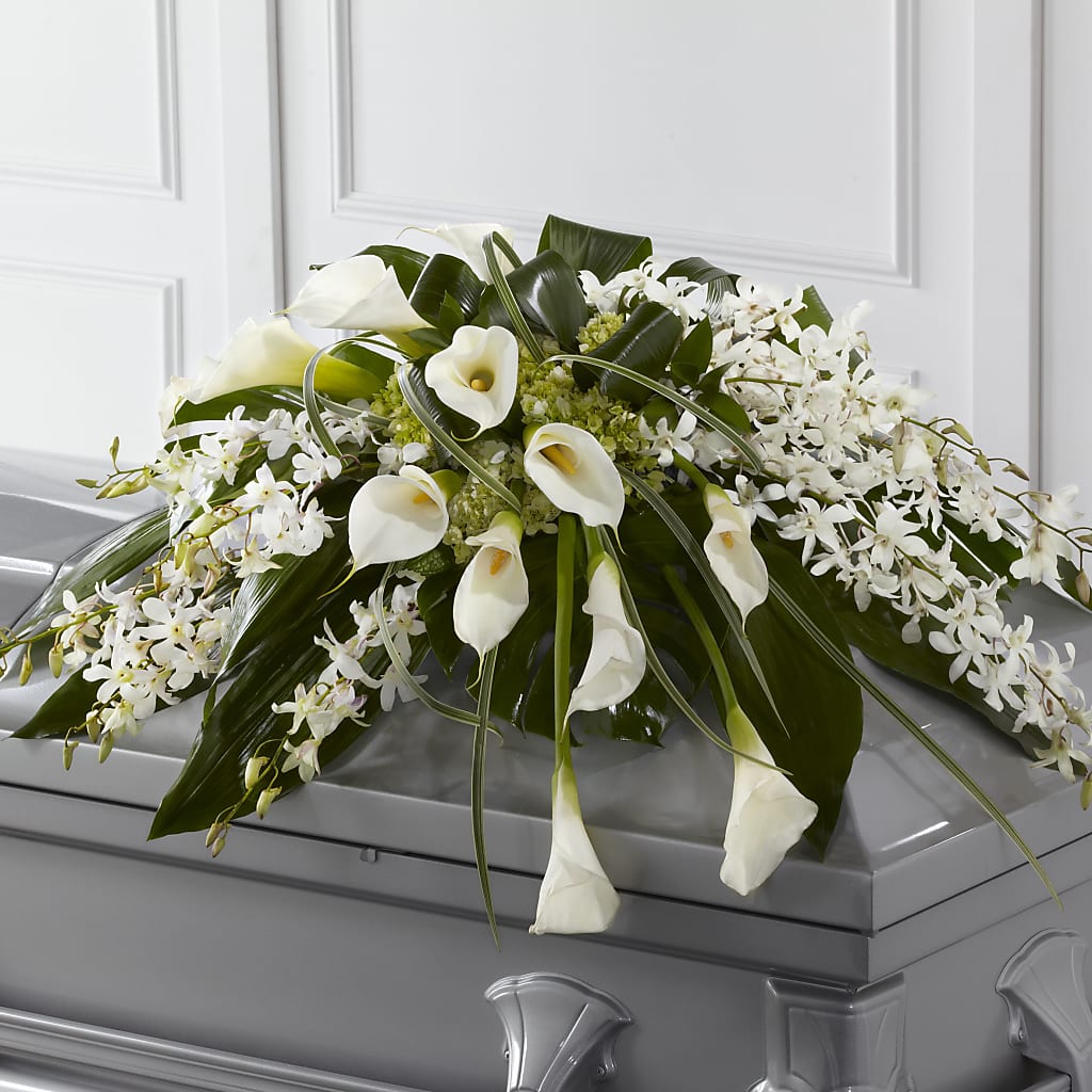 Angel Wings Casket Spray – WATSON'S FLOWERS AND GIFTS, West Helena AR