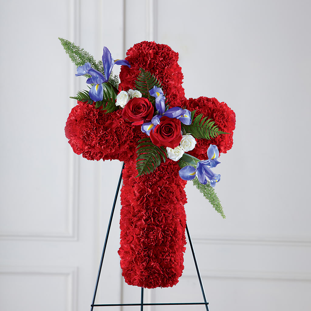Faithful Hero Floral Cross – WATSON'S FLOWERS AND GIFTS, West Helena AR