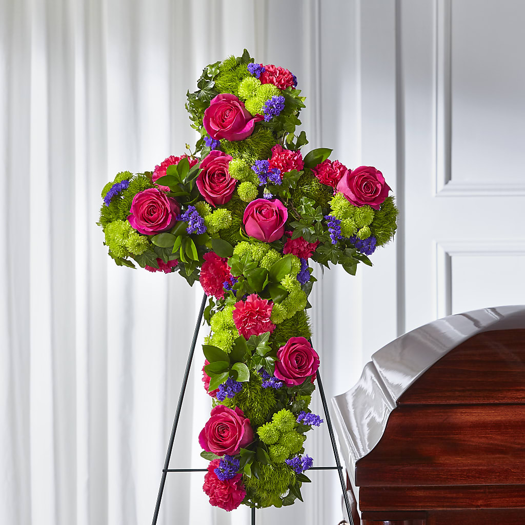 Tribute Rose Floral Cross – WATSON'S FLOWERS AND GIFTS, West Helena AR
