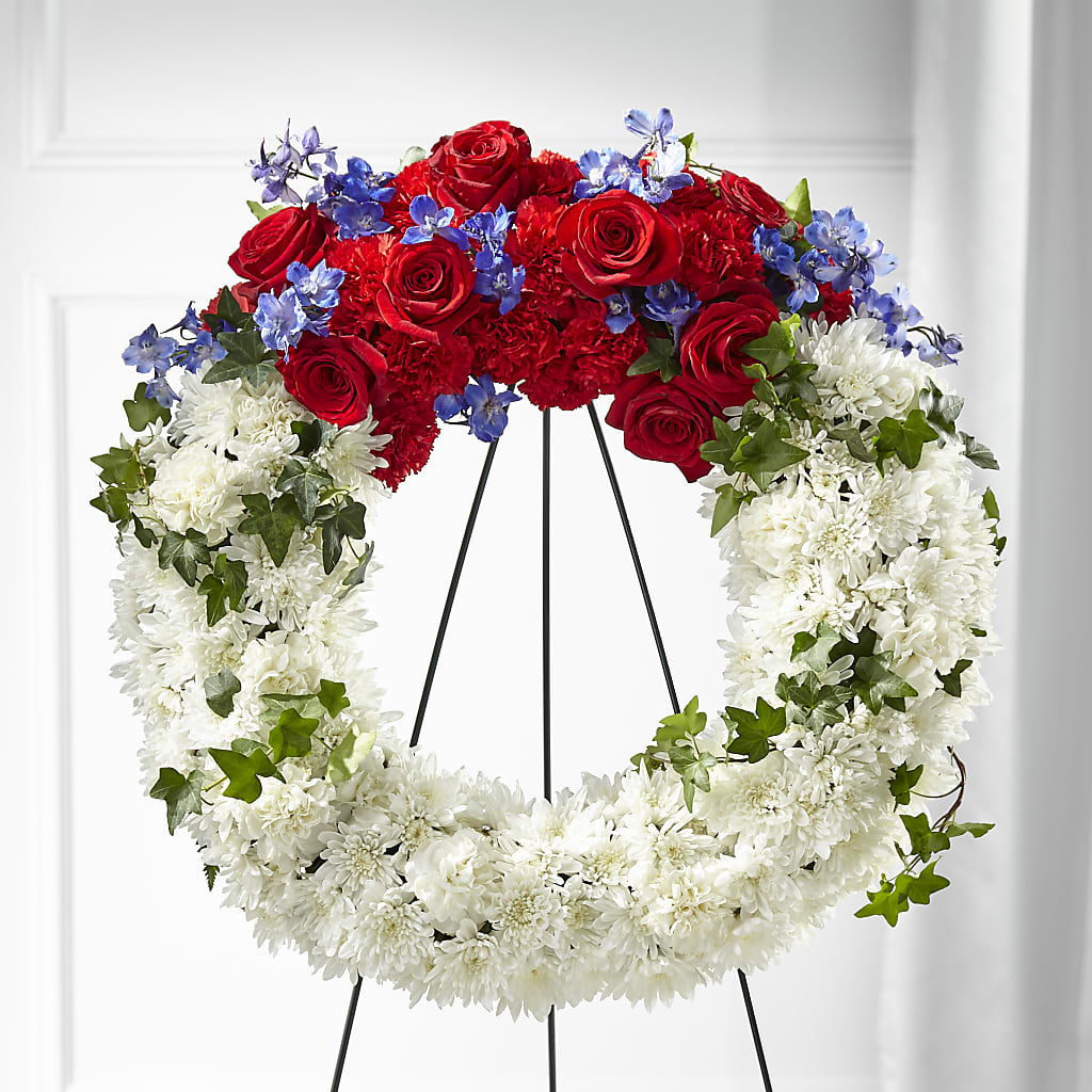 Patriotic Passion Wreath – WATSON'S FLOWERS AND GIFTS, West Helena AR
