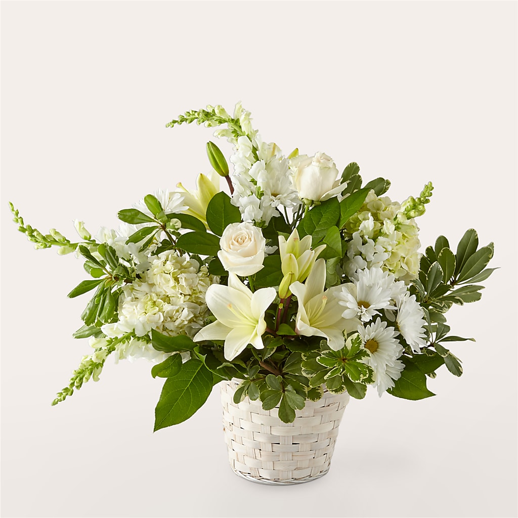 Ivory Elegance Floral Basket – WATSON'S FLOWERS AND GIFTS, West Helena AR