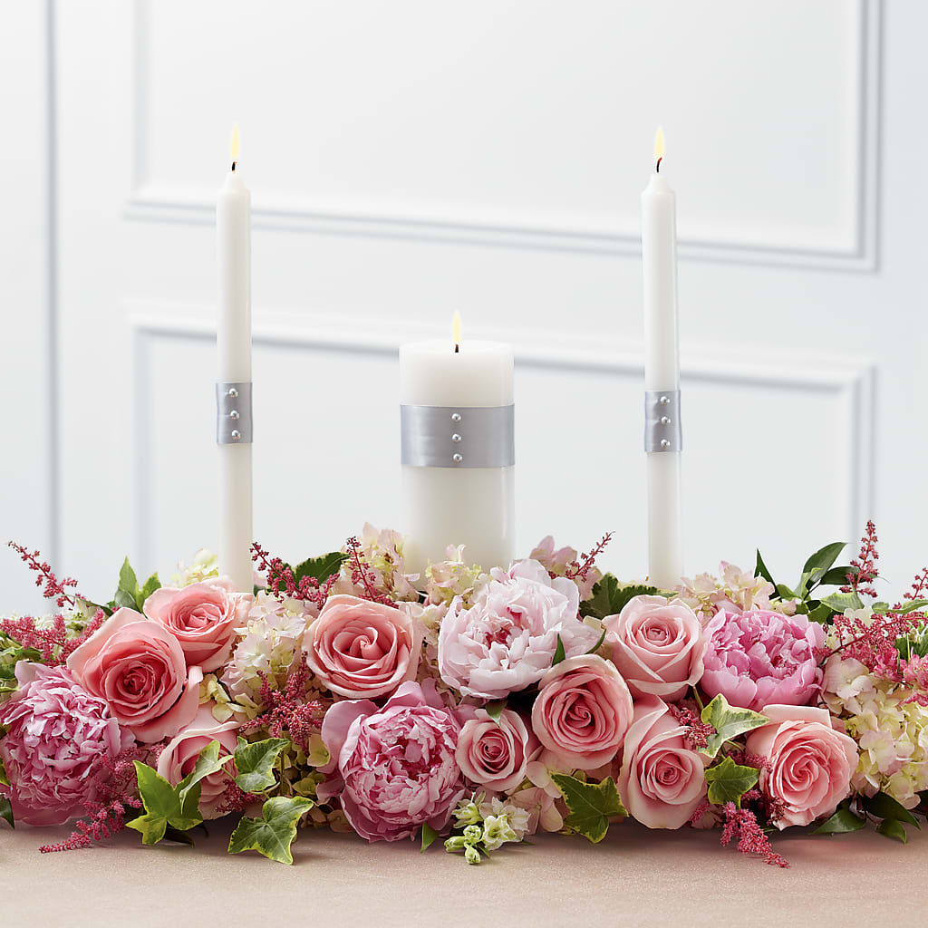 Worldwide Romance Unity Candle Arrangement – WATSON'S FLOWERS AND GIFTS, West Helena AR
