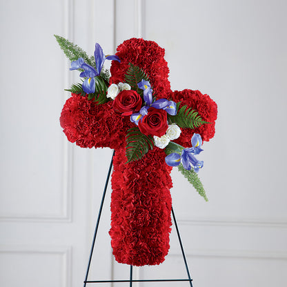 Faithful Hero Floral Cross – WATSON'S FLOWERS AND GIFTS, West Helena AR