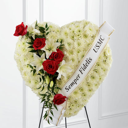 Heartfelt Hero Standing Heart – WATSON'S FLOWERS AND GIFTS, West Helena AR