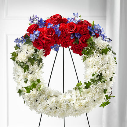 Patriotic Passion Wreath – WATSON'S FLOWERS AND GIFTS, West Helena AR
