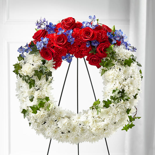 Patriotic Passion Wreath – WATSON'S FLOWERS AND GIFTS, West Helena AR