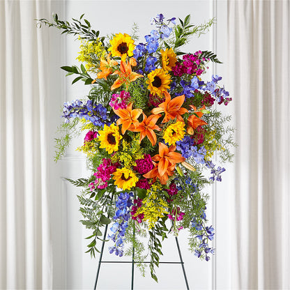 Sunlit Memories Standing Spray (Standard) – WATSON'S FLOWERS AND GIFTS, West Helena AR