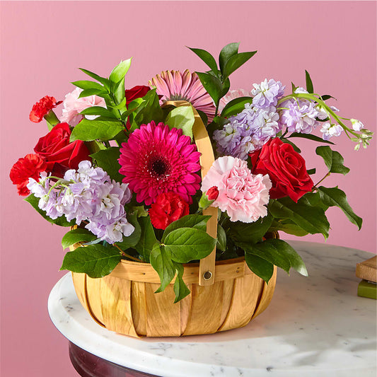 Pink Picnic Basket – WATSON'S FLOWERS AND GIFTS, West Helena AR