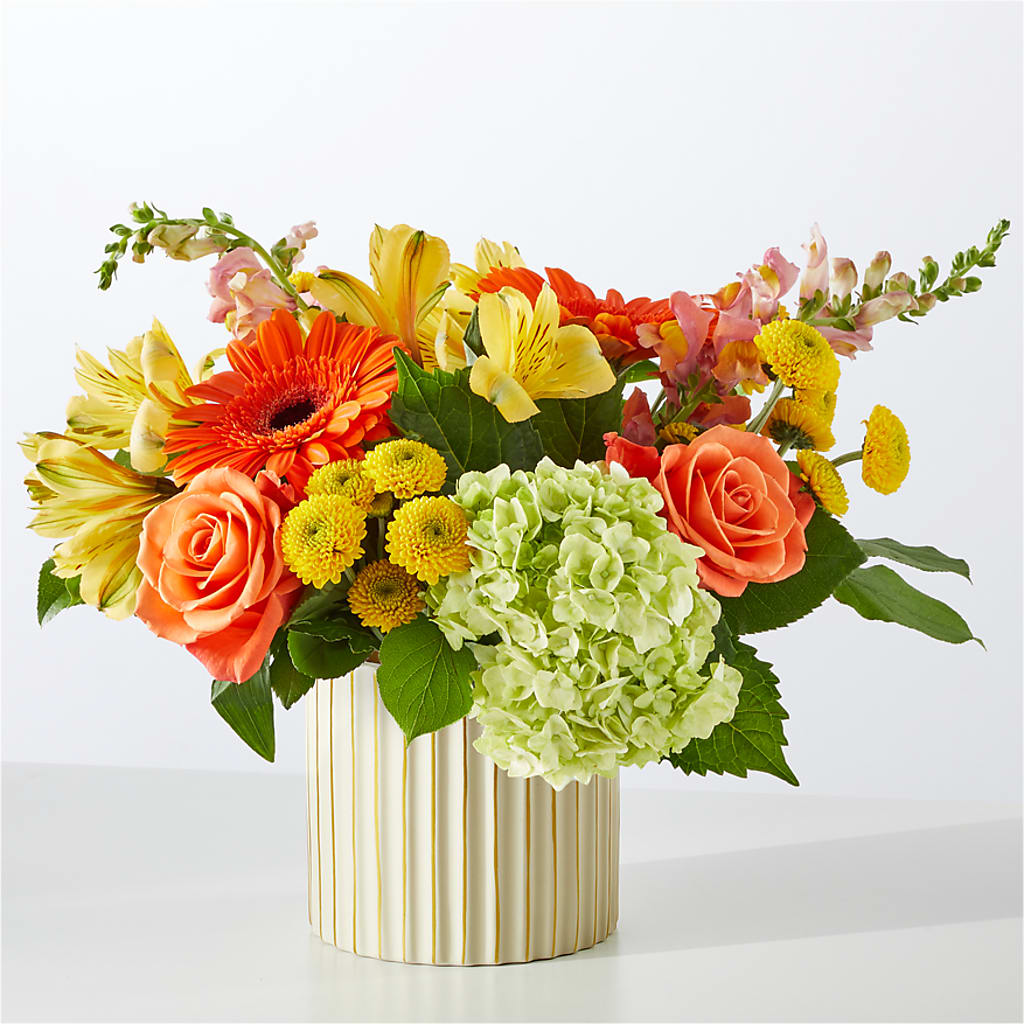 Autumn Sunshine Bouquet with Ivory Vase – WATSON'S FLOWERS AND GIFTS, West Helena AR