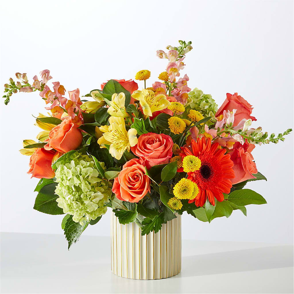Autumn Sunshine Bouquet with Ivory Vase – WATSON'S FLOWERS AND GIFTS, West Helena AR