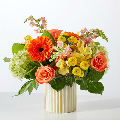 Autumn Sunshine Bouquet with Ivory Vase – WATSON'S FLOWERS AND GIFTS, West Helena AR