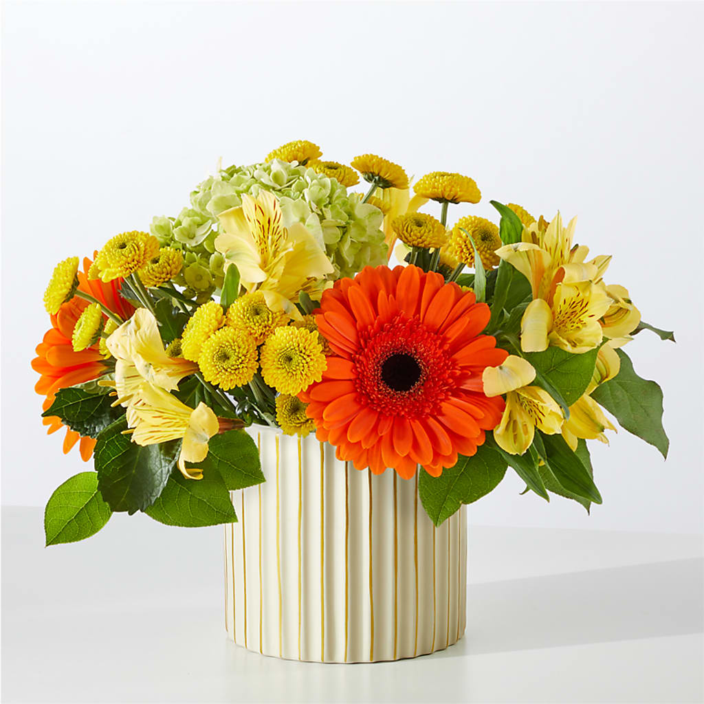 Autumn Sunshine Bouquet with Ivory Vase – WATSON'S FLOWERS AND GIFTS, West Helena AR