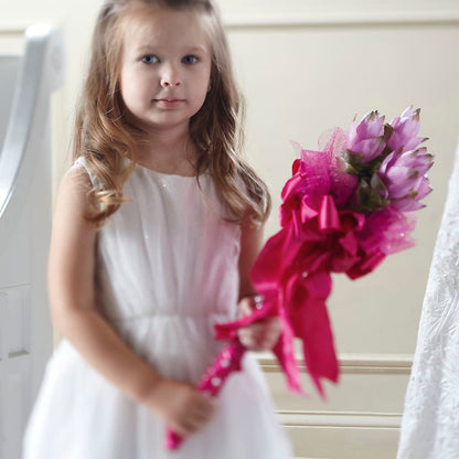 Sparkle Pink Flower Girl Bouquet – WATSON'S FLOWERS AND GIFTS, West Helena AR